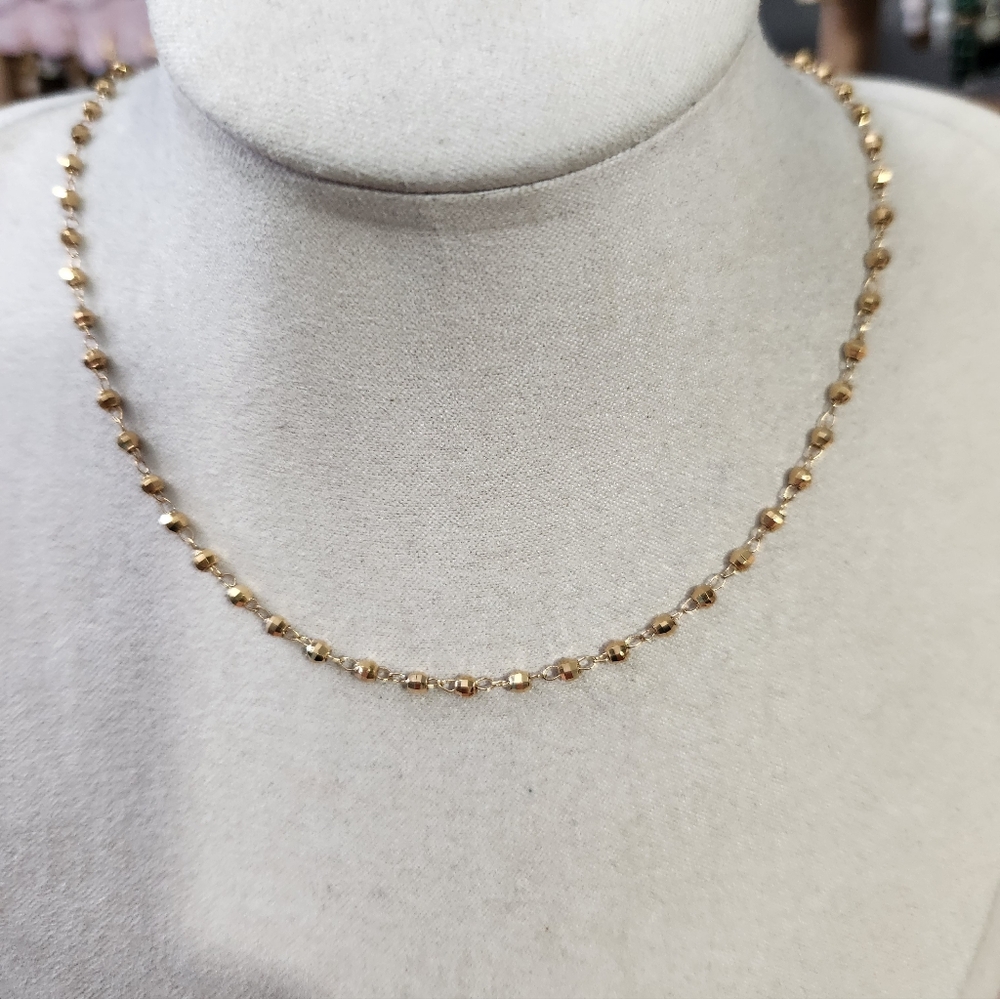Stainless Steel sparkly Bead  Necklace